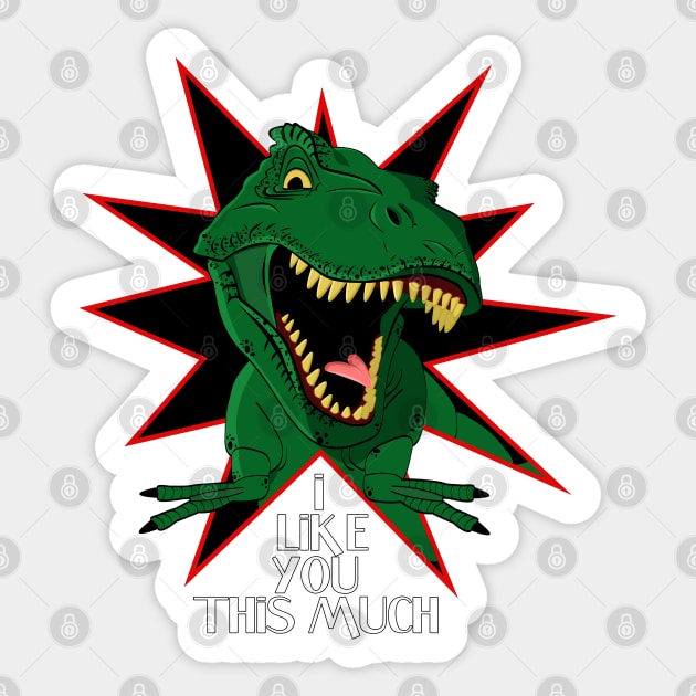 Tyrannosaurus Rex Sticker by rachybattlebot